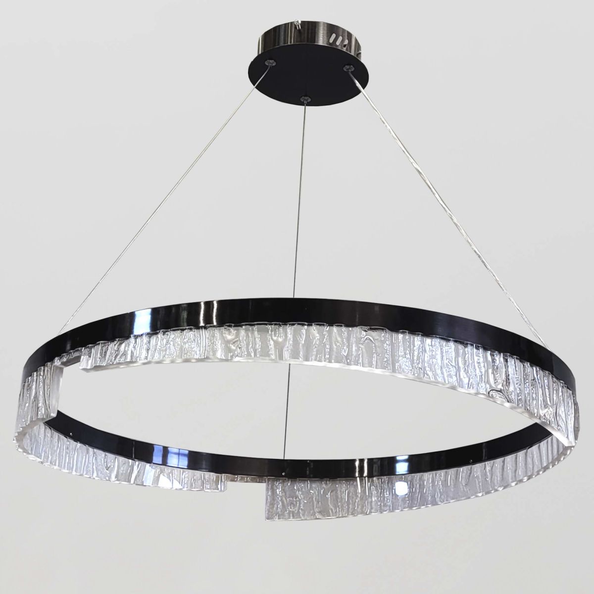 Чорна підвісна Led люстра 50W із акриловим розсіювачем Modern Minimalist Black (2001/60BK)