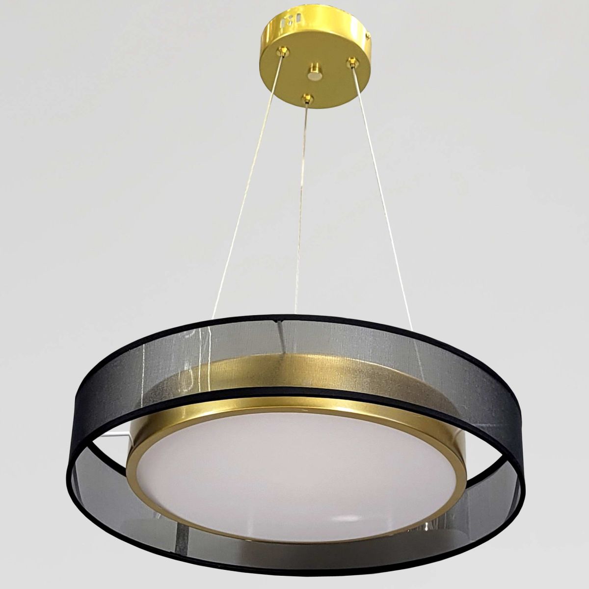 Золотиста LED люстра 42W з регулюванням режимів (2003/X4)