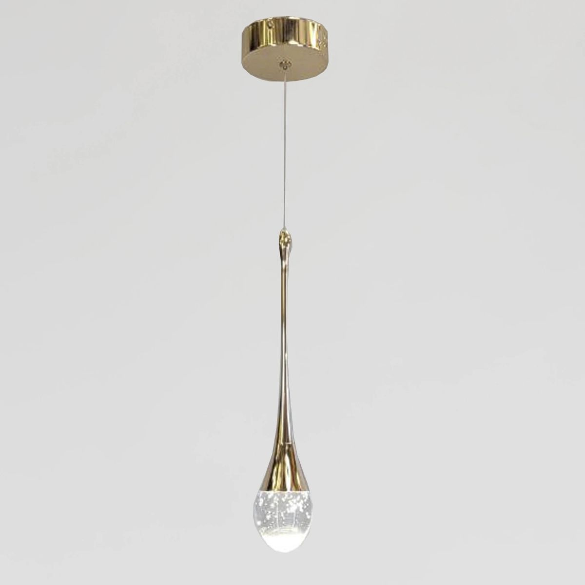 Підвісний світлодіодний Led світильник золота крапля (Crystal Drop Gold 2010/1GD)