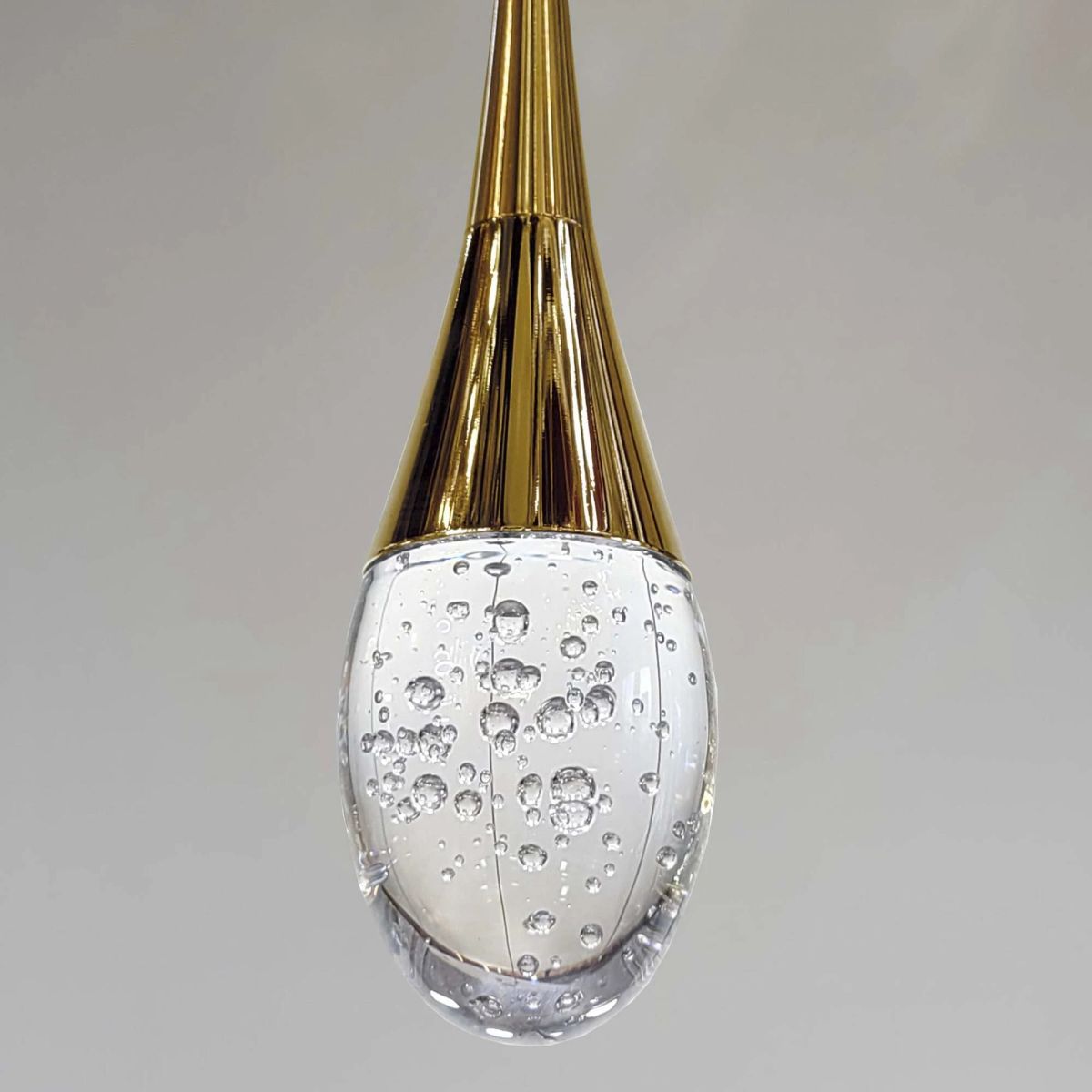 Підвісний світлодіодний Led світильник золота крапля (Crystal Drop Gold 2010/1GD)