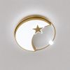 Світлодіодна стельова Led люстра до 18м² у формі золотого місяця Cosmo (A21-500 GD, 100W)