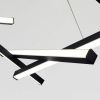 Сучасна Led люстра Геометрія ліній у чорному кольорі (YDH2212BK) 