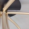 Сучасна стельова LED-люстра до 23м² з пультом у чорно-пудровому кольорі (2305-6L)