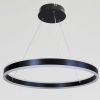 Підвісна Led люстра до 18м² чорне кільце 60 см (2337/60BK)