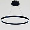 Підвісна Led люстра до 18м² чорне кільце 60 см (2337/60BK)