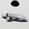 Сучасна двоярусна LED-люстра MB240118/60+40BK (Чорна, 60+40 см)