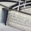 Сучасна двоярусна LED-люстра MB240118/60+40BK (Чорна, 60+40 см)