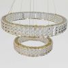 Кришталева Led люстра 2 кільця на 117 Wt кімнату до 20м² (24262/600+400GD)