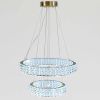 Кришталева Led люстра 2 кільця на 117 Wt кімнату до 20м² (24262/600+400GD)