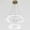 Кришталева Led люстра 2 кільця на 117 Wt кімнату до 20м² (24262/600+400GD)