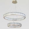 Кришталева Led люстра 2 кільця на 159 Wt кімнату до 30м² (24262/800+500GD)