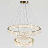 Кришталева Led люстра 2 кільця на 159 Wt кімнату до 30м² (24262/800+500GD)
