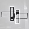 Світлодіодна Led люстра 144Wt до 25м² прямокутна форма чорна (Geometric Quad Black 1185/2+2 Bk)