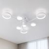 Біла світлодіодна Led люстра 118W з пультом керування до 18м²  (SY-16066/4+3 WH)