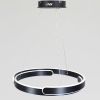 Підвісна LED люстра 50 см чорне кільце108 Wt "Orbital Black Ring" (2461/500+500BK)