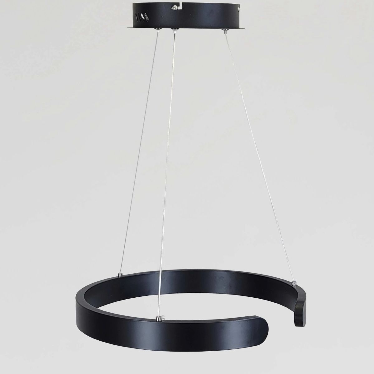 Підвісна Led люстра чорне коло (2462/400BK)