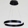 Підвісна Led люстра чорне коло (2462/400BK)