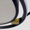 Чорна світлодіодна LED люстра до 18м² з пультом та золотим декором 78W (2469/600BK)