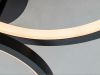 Стельова світлодіодна Led люстра до 18м² чорна люстра 84 Wt "Modern Triple Rings" (2556BK dimmer)