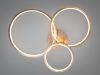 Стельова світлодіодна Led люстра до 18м² золотого коляру 84 Wt "Modern Triple Rings Gold" (2556G)