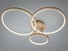 Стельова світлодіодна Led люстра до 18м² золотого коляру 84 Wt "Modern Triple Rings Gold" (2556G)