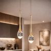 Підвісний світлодіодний Led світильник золота крапля (Crystal Drop Gold 2010/1GD)
