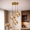 Підвісний світильник у стилі лофт 3хE27 в золотом корпусі Industrial Gold Cubes (756PR160F-3 BRZ)