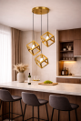 Підвісний світильник у стилі лофт 3хE27 в золотом корпусі Industrial Gold Cubes (756PR160F-3 BRZ)