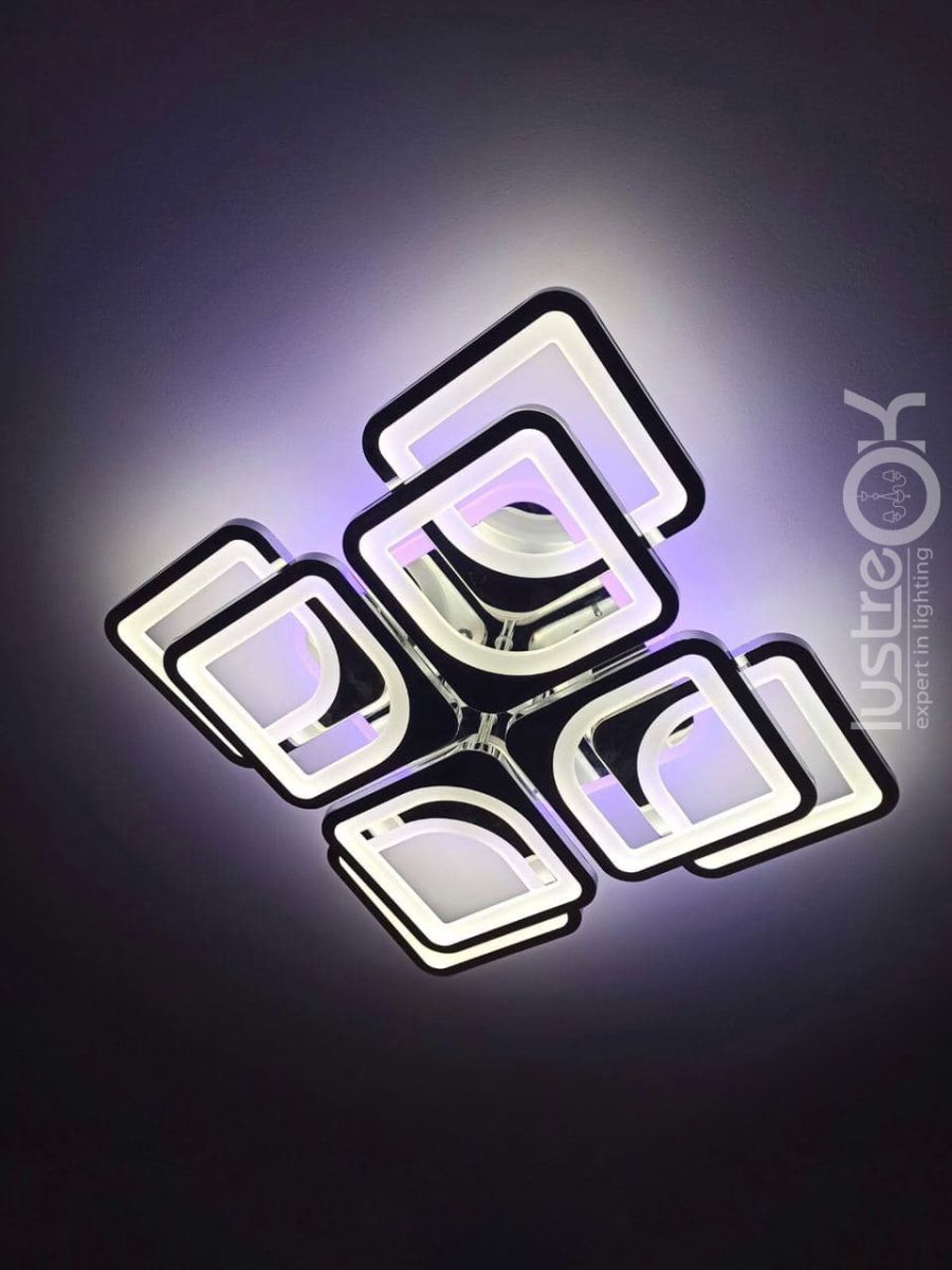 Люстра светодиодная Led до 25 м² с пультом управления (1133/4+4 HR)
