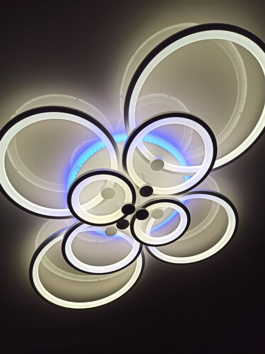 Люстра Led світлодіодна на велику до 30 м² кімнату з пультом керування (1120/8 Wh)