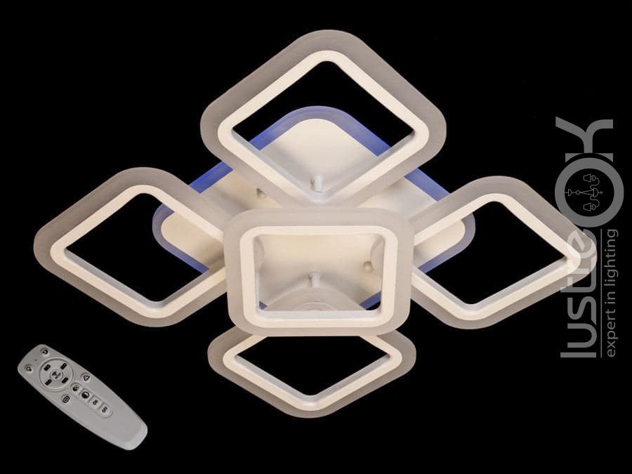 Сучасна світлодіодна LED люстра до 15 м² 65 Вт MX2400/4+1S WH
