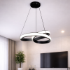 Підвісна LED люстрадо 20 м²  "Чорна спіраль" 122W (B6BK)