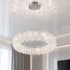 Підвісна кругла кришталева LED-люстра 51 см у золотому корпусі 65W (505/500CH)
