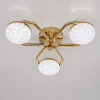 Стельова LED люстра до 10м² в кольорі золото з пультом та димером Golden Trinity Crystal (32W)