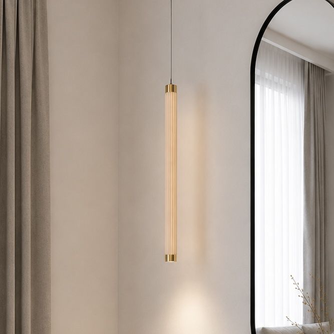 Сучасний LED-підвіс Кремовий тубус 6 Вт (QY-H1187Gray-B)