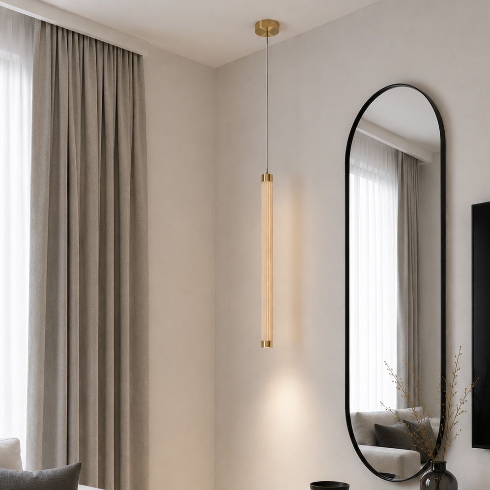 Сучасний LED-підвіс Кремовий тубус 6 Вт (QY-H1187Gray-B)