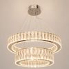 Кришталева LED-люстра 105W Срібна з пультом дистанційного керування (575/600+420HR)