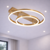 Світлодіодна Led люстра до 16м² золотому корпусі з пультом (Orbital Gold Dimmer 2537G dimmer)