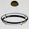 Підвісна LED-люстра 60 см до 20м² чорна орбіта 100W (3016/600BK+GD)