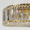 Сучасна кришталева LED люстра з пультом 72 Wt золотого кольору (3023/600GD)