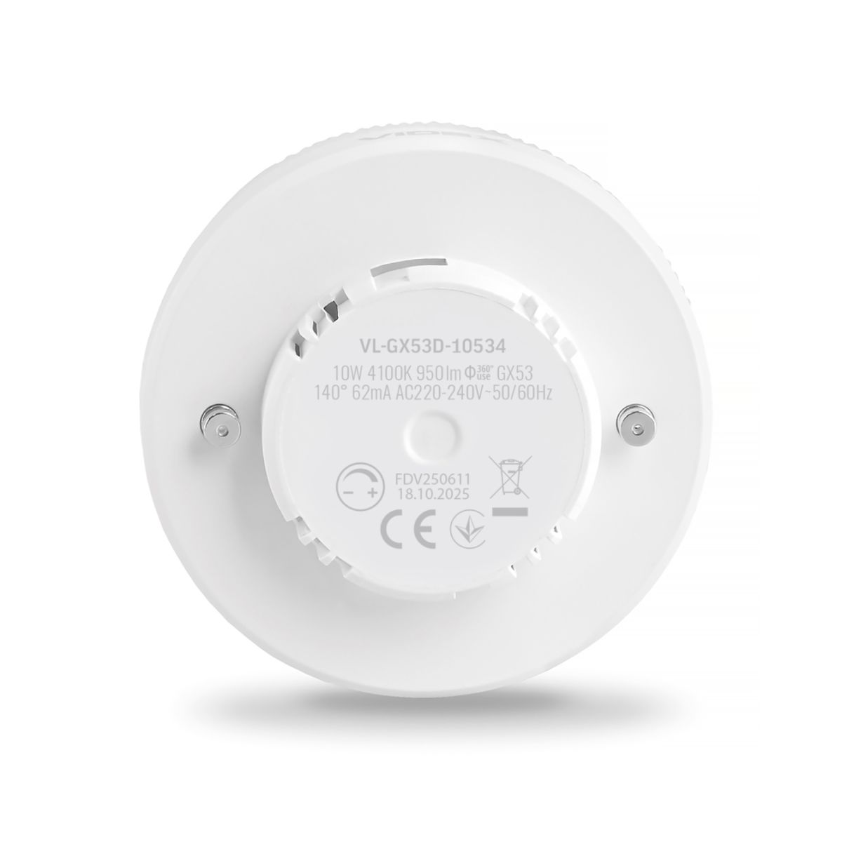LED лампа VIDEX GX53D 10W 4100K 220V димерна