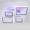 Світлодіодна Led люстра до 16 м² ромби 62 Вт з пультом керування (A8060/2+2WH LED 3color)