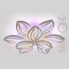 Велика LED-люстра 165 Вт з пультом до 30 м для великих кімнат (8092/6+3WH LED 3color dimmer)