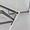 Чорна підвісна Led люстра до 50 м² три квадрати 375W з пультом  (3153-80+60+40BK)