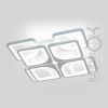 Светодиодная Led люстра с пультом 192 Вт квадратная форма до 20 м² 1133/4+4 WH