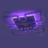 Квадратна LED люстра з пультом до 20 м² біла 150W з RGB підсвічуванням (87-CW8036/4+1 WH RGB)
