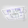 Квадратна LED люстра з пультом до 20 м² біла 150W з RGB підсвічуванням (87-CW8036/4+1 WH RGB)