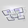 Потужна LED люстра  до 20 м²  для вітальні з пультом120W (A8060/4+1 Bk LED 3color)