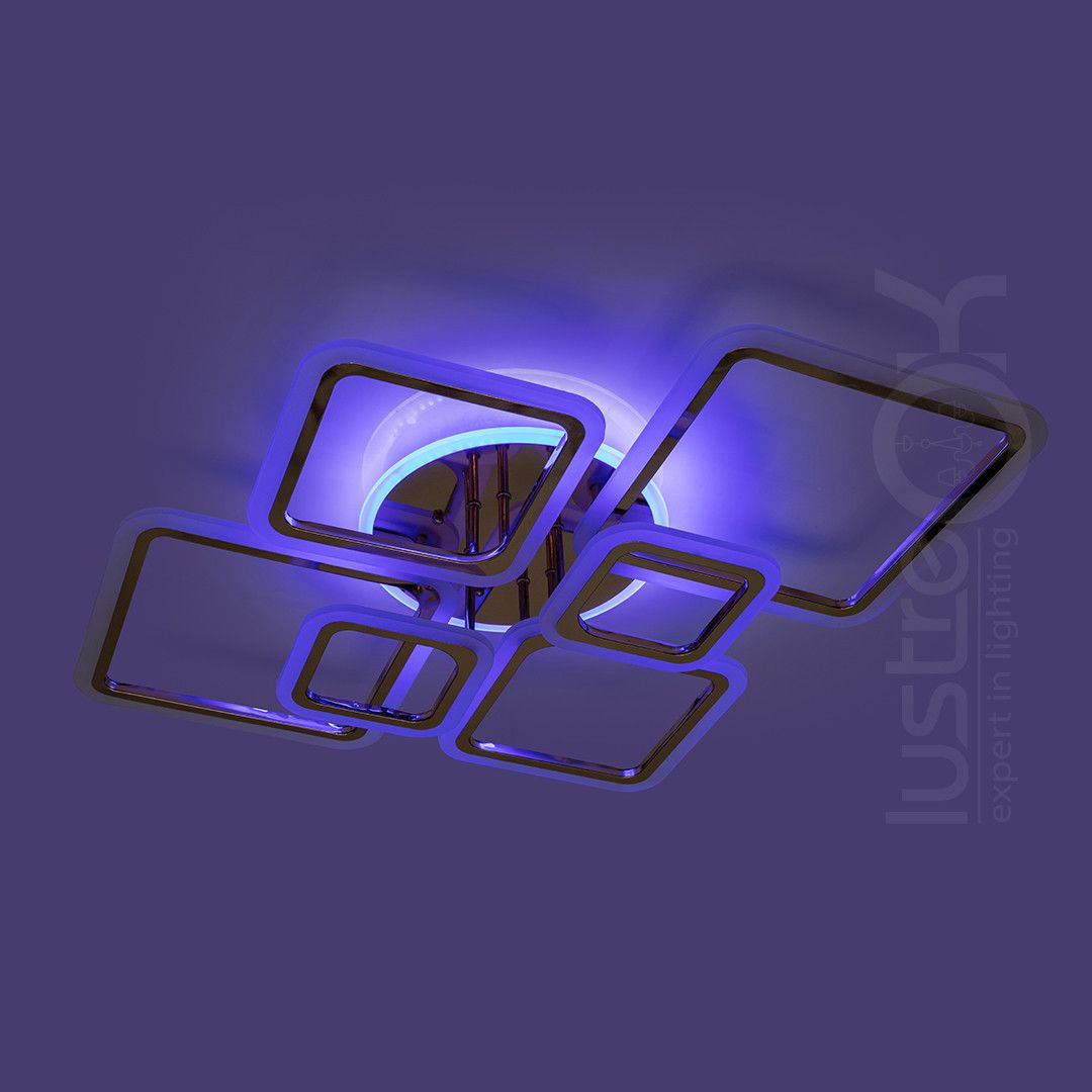 Сучасна LED люстра до 25м² у золотому корпусі 115 Вт Diasha (A8160/6G)