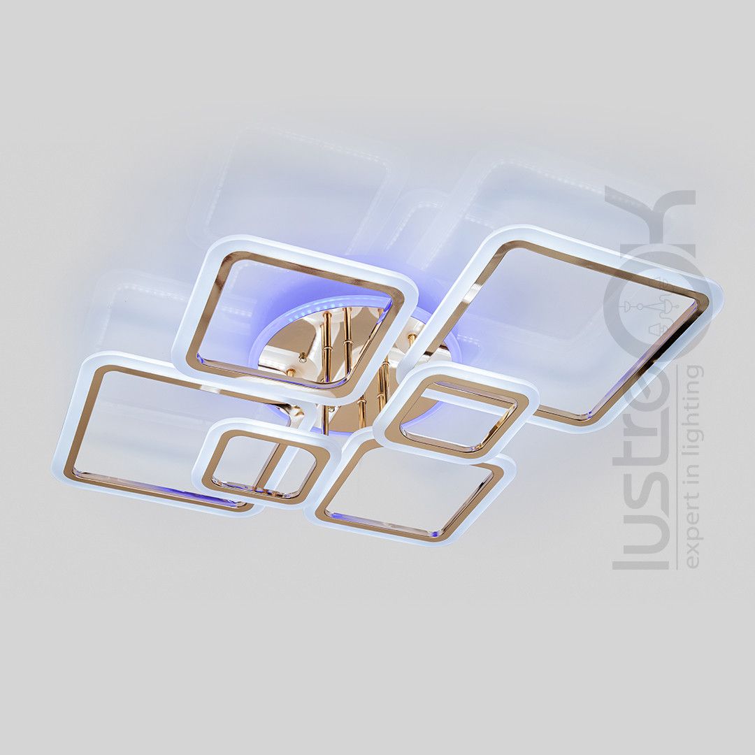 Сучасна LED люстра до 25м² у золотому корпусі 115 Вт Diasha (A8160/6G)